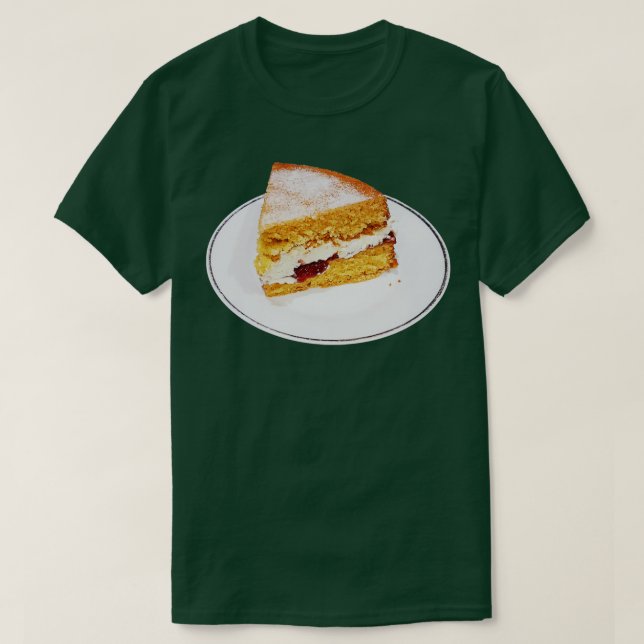 Sweet Food Victoria Sponge Slice of Cake T Shirt (Design framsida)