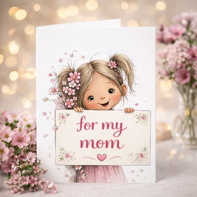 Sweet “For My Mom” Mother’s Day Card  Kort (Skapare uppladdad)