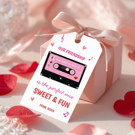 Sweet & Fun Friendship Valentine Gift Tag Cassette Presentetikett