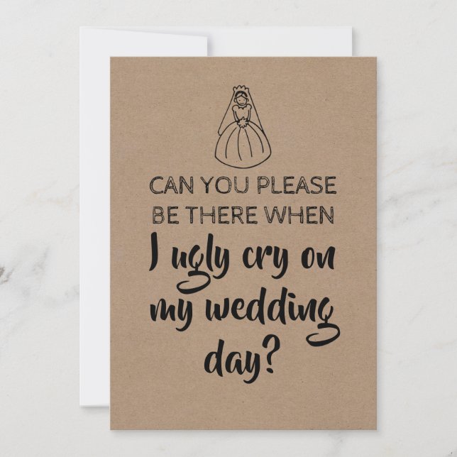 Sweet Funny Bridesmaid/Maid of honor Frieri Inbjudningar (Framsida)