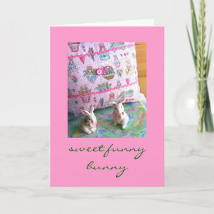Sweet Funny Bunny Påsk och Greeting Card Helgkort