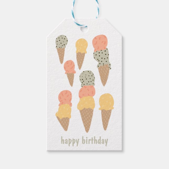 Sweet Gelato Mint Chip Mango PassionFrukt ANPASSNI Presentetikett (Framsidan)