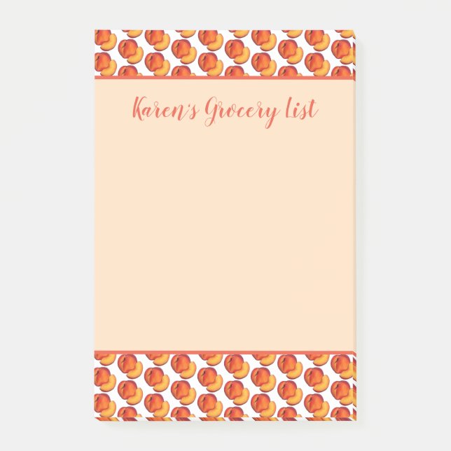 Sweet Georgia Peach Peacher Fruit Livsmedel List Post-it Block (Framsida)