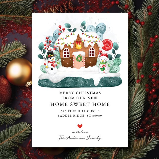 Sweet Gingerbröd House Flytta Announcement Meddelande (Skapare uppladdad)