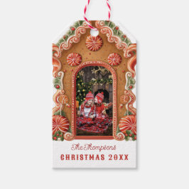 Sweet Gingerbröd House Photo Presentetikett