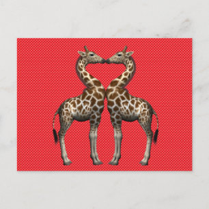 Sweet Giraffes par i Kärlek Vykort