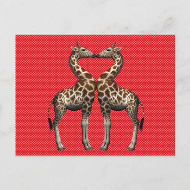 Sweet Giraffes par i Kärlek Vykort (Framsida)