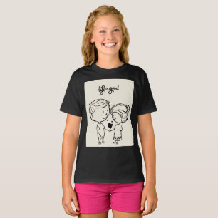 Sweet Girl and Boy Holding Händer T Shirt