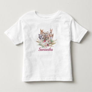 Sweet Girl Boho Woodland Forest Animals T Shirt