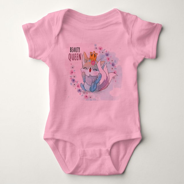 Sweet Girl Tecknad Baby Bodydress T Shirt (Framsida)