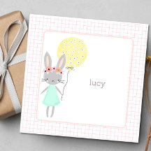 Sweet Girl's Bunny Gift-kuvert Card