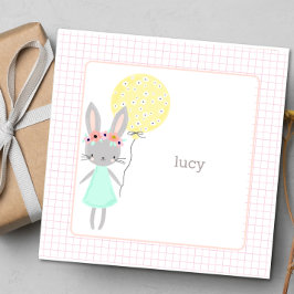 Sweet Girl's Bunny Gift-kuvert Card Tilläggskort