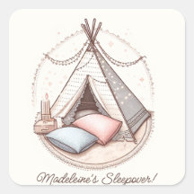 Sweet Girly Teepee Sleepover Party Birthday
