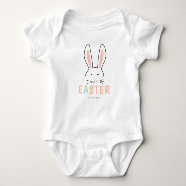 Sweet Glad påsk Bunny Baby Bodykostym T Shirt (Framsida)