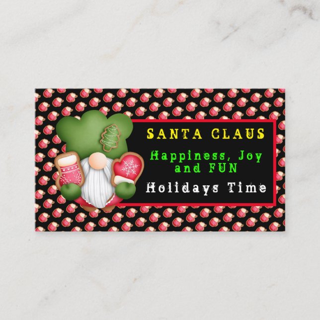 Sweet Gnome Anpassa Färg och text Visitkort (Framsida)