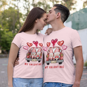 Sweet Gnome Couple i Lastbil My Valentine Unisex T Shirt