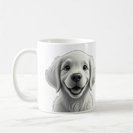 Sweet Golden Joy: Pixar-Style Puppy Friends Kaffemugg