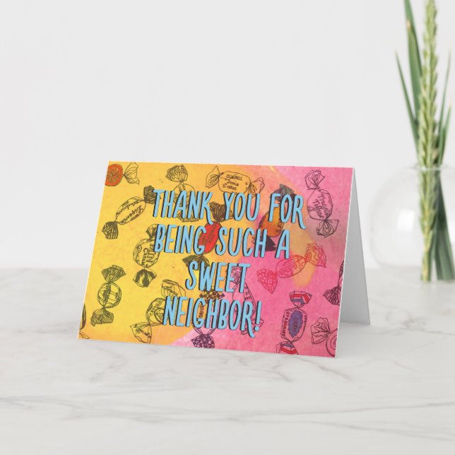 Sweet grannbor tack kort (Framsida)