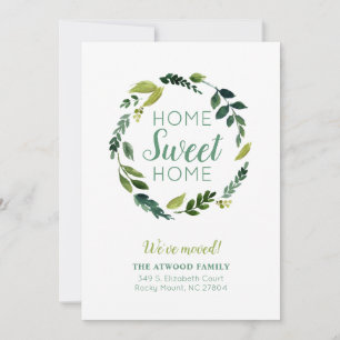 Sweet Greenery Ny adress Flytta Announcement Meddelande