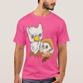 Sweet Griffin Family Birds Kawaii Anime Jape eller T Shirt