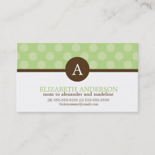Sweet Grönt Polka dots och Monogram