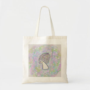 Sweet Guardian Angel Art Tote Bag Tygkasse