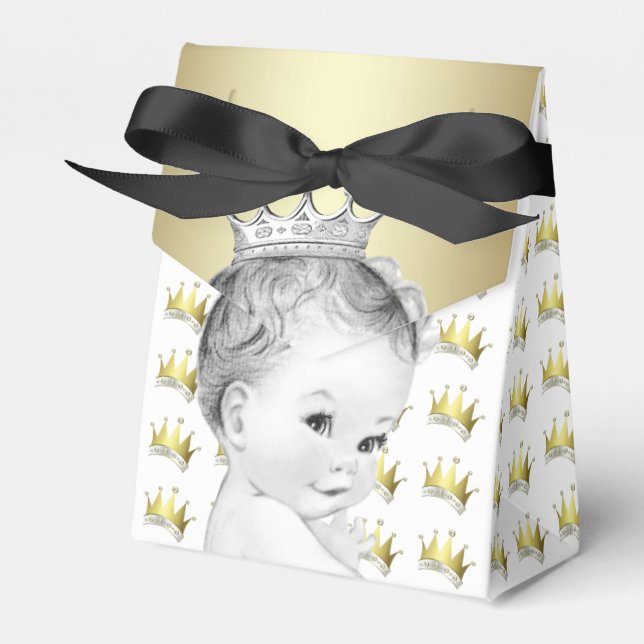 Sweet Guld Prince Baby Shower Presentaskar (Framsidan Sidan)