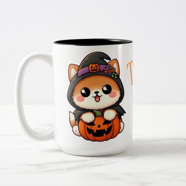 Sweet Halloween - Trick or Teat? mug Två-Tonad Mugg (Vänster)