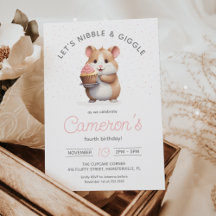 Sweet Hamster, rosa Cupcoa Barns födelsedag