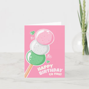 Sweet Hanami Dango Grattis på födelsedagen Kort