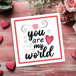 Sweet Hand Drawn Valentine’s Day Card for Her Sket Julkort