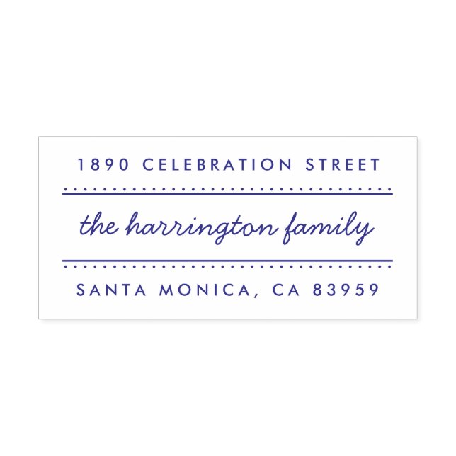 Sweet Hand-skriftlig Family Namn Returadress Självfärgande Stämpel (Design)