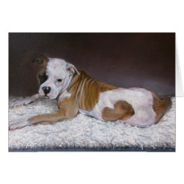 Sweet Heart, American Bulldog Hälsningskort