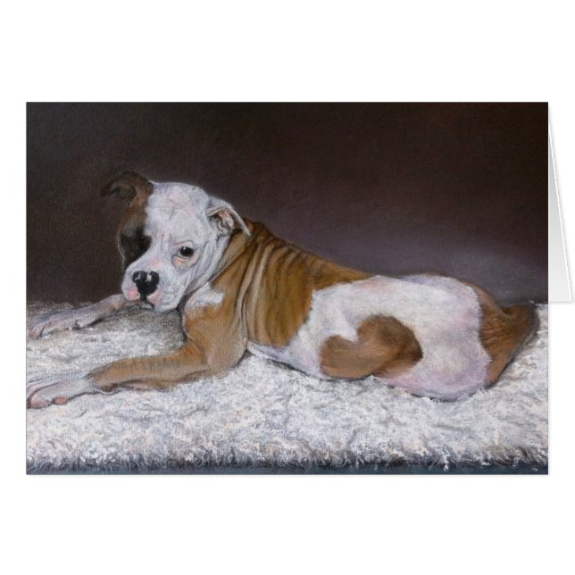 Sweet Heart, American Bulldog Hälsningskort (Framsidan Horizontal)
