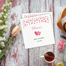 Sweet Heart Baby Shower Pappersservett