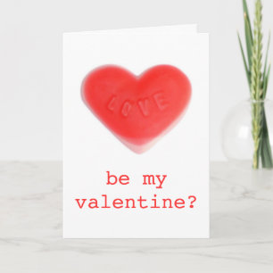 Sweet Heart "be my valentine"-kort porträtt? Helgkort