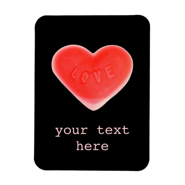 Sweet Heart Black, din text, bästa magnet (Vertikal)