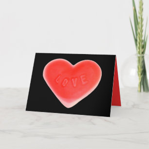 Sweet Heart Black "Happy Valentine Day"-kort Helgkort