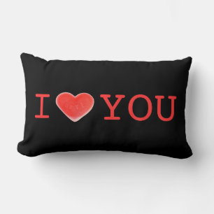 Sweet Heart Black, Hjärta din dekorativ kudde lumb