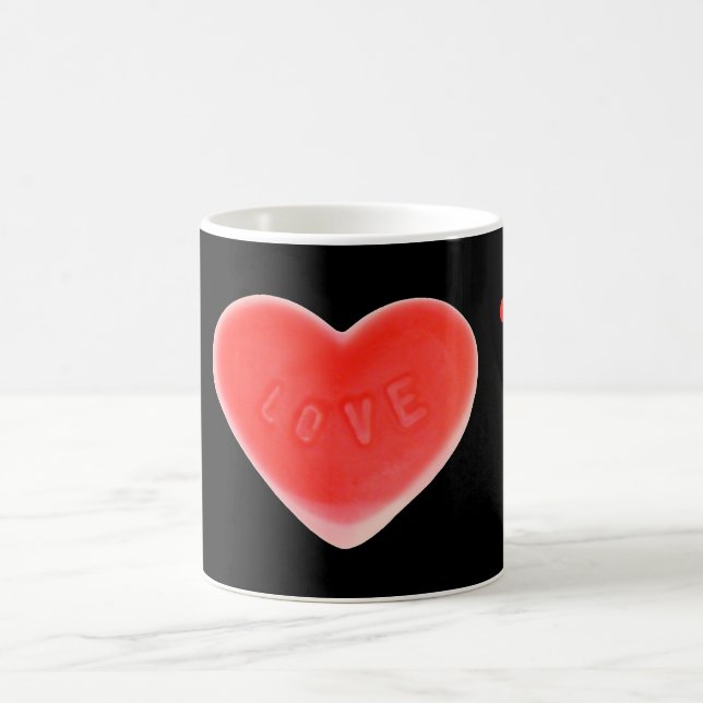 Sweet Heart Black "I kärlek U" mugg (Center)