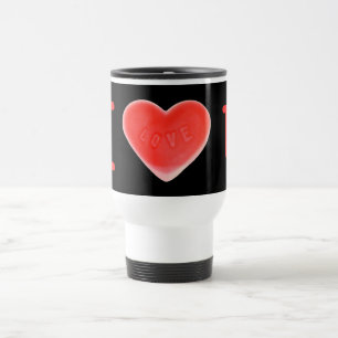 Sweet Heart Black 'I kärlek U'-resemugg Resemugg
