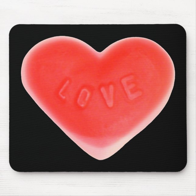 Sweet Heart Black mousepad Musmatta (Framsidan)