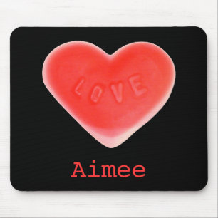 Sweet Heart Black "Namn" mousserande Musmatta