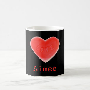 Sweet Heart Black "Namn" mugg