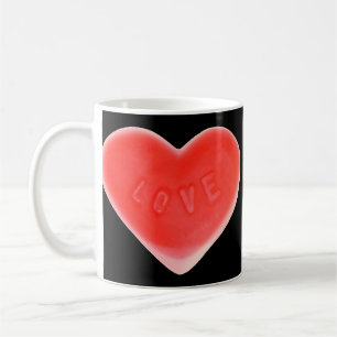 Sweet Heart Black 'your Text' mugg