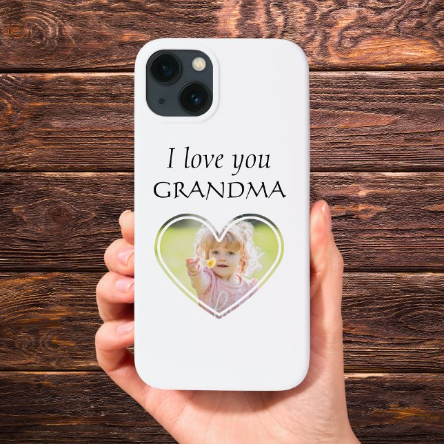Sweet Heart Kärlek Du Grandma Photo Editable Färg (Sweet Heart Love You Grandma Photo Editable Color Case-Mate iPhone Case)