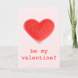 Sweet Heart Rosa 'be my valentine?' kort porträtt