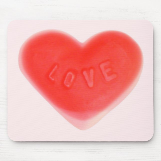 Sweet Heart Rosa mousepad Musmatta (Framsidan)