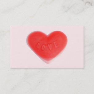 Sweet Heart Rosa 'your text' affärskort red Visitkort