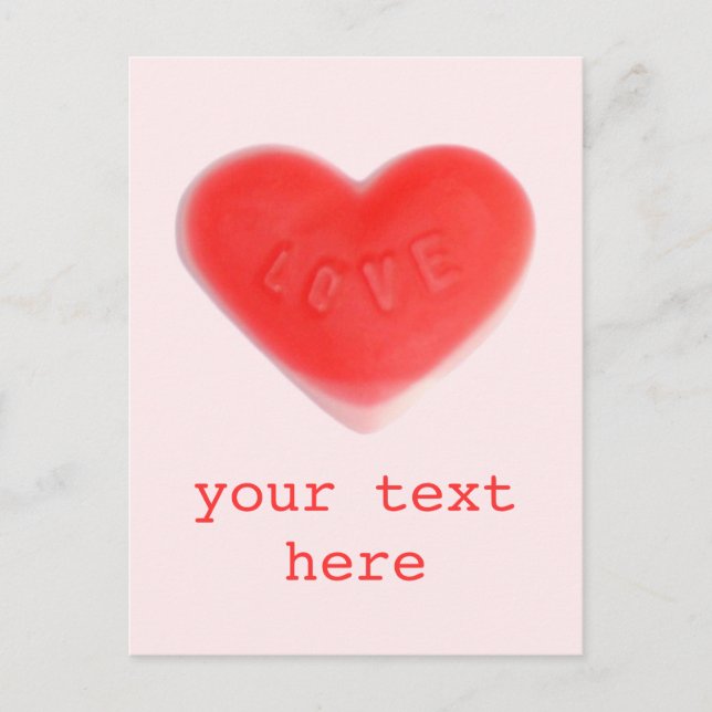 Sweet Heart Rosa 'Your Text' vycard Vykort (Framsida)